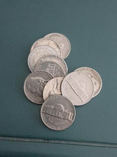 松南世界钱币——260408A - 美国5美分硬币10枚2