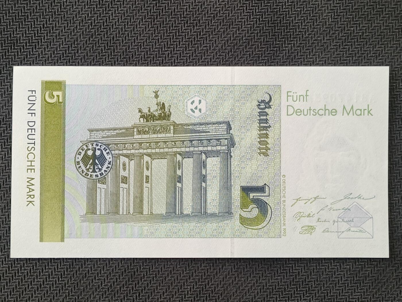 【游宝包邮场】丙午马年第21期 首季收官场 德国5马克 1991年 全新UNC