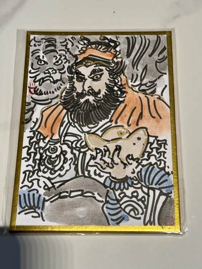 大麦马年第二场 - 王涌喆老师彩绘 赵公明