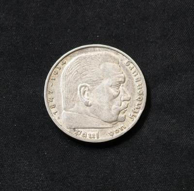 甄臻铺-世界币章拍卖（第59期），甄品场拍品征集中，送拍享返佣金等优惠多多 - 1936年德国5马克兴登堡元帅银币，13.9克900银，MS底板