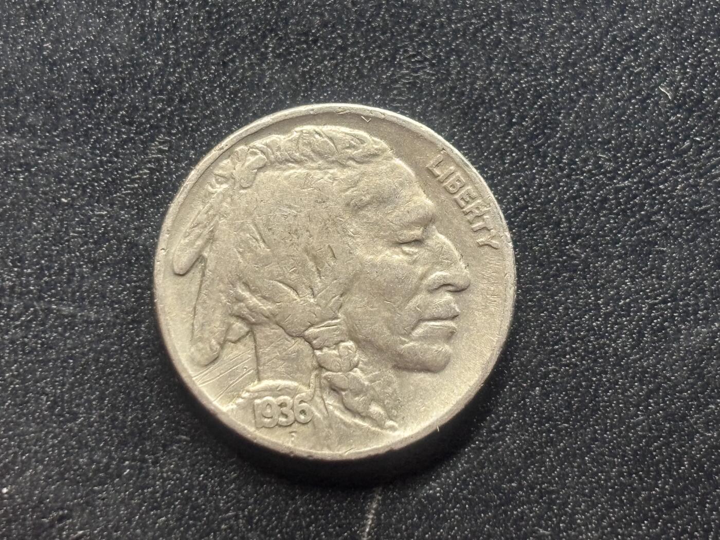 邮泉阁外国硬币限时拍卖第四十五场 （邮票在国外，请付邮费6元） 美国1936年5分