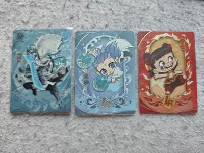 【随心含颖卡拍57期】卡游/集卡社/卡卡沃 抽卡机专场拍卖【无佣金】 - 集卡社 哪吒 敖光sp卡+哪吒敖丙。高卡位三张