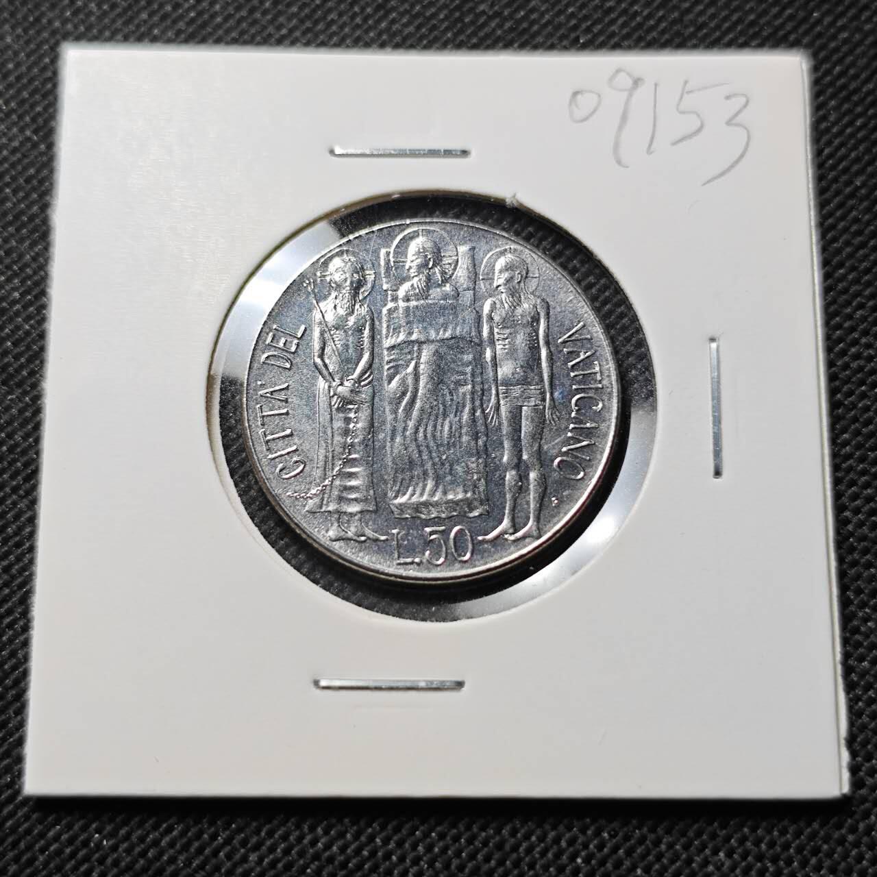 KK钱币收藏小铺  第409期 2月预留时间 周末发货  梵蒂冈50里拉