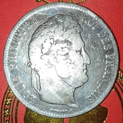 法兰西王国路易菲利普一世5法郎银币 - 1842年法兰西王国路易菲利普一世5法郎银币24.44克