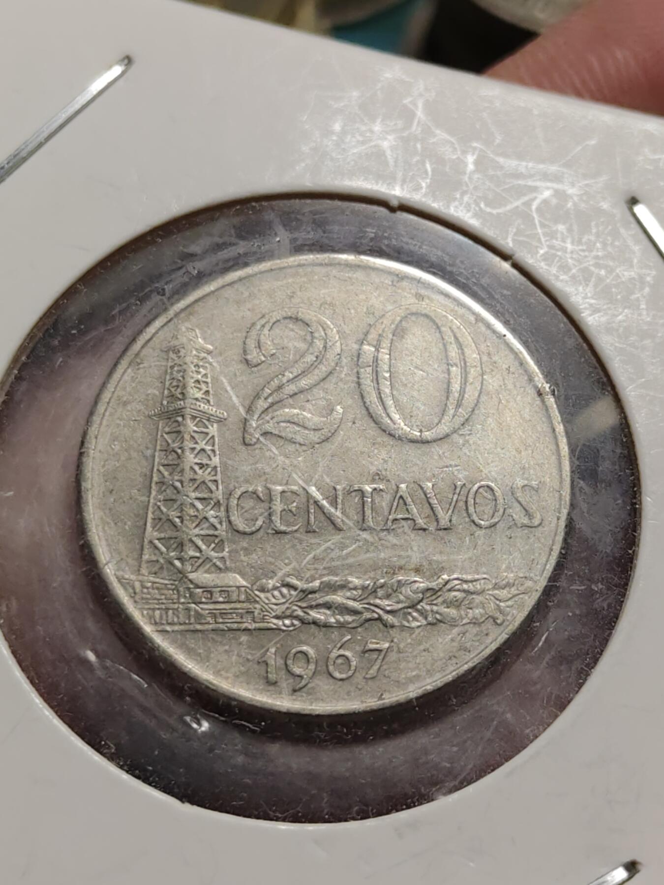 2026年第四十二场(总第二百一十一场）外国好品散币场(佣金3%) 纸夹币–巴西🇧🇷1967单年份20分(铜镍材质版)