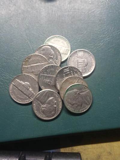 松南世界钱币——260407B - 美国5美分镍币10枚2