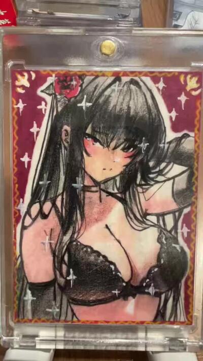 NO.29 好又多金牌大场，每周一站式配齐，方便凑单！（卖家送拍0抽成！周6晚9点截拍！） 【1/1手绘卡】画师Edward亲签手绘 高冷蕾丝美女 黑丝御姐 带特效