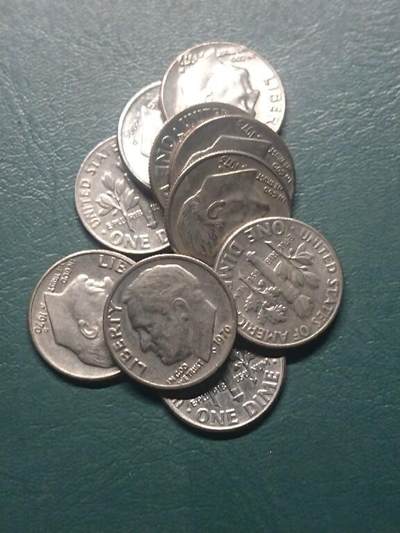 松南世界钱币——260407B - 美国10美分镍币10枚3