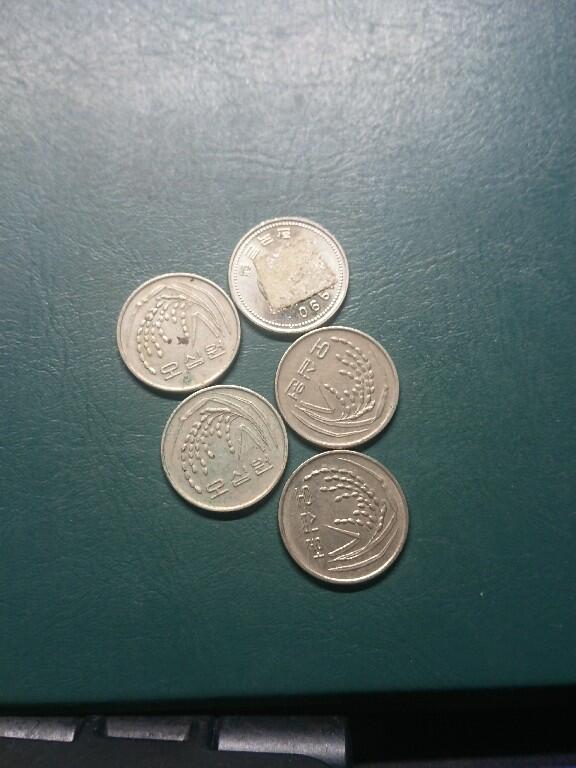 松南世界钱币——260407B 韩国50元镍币5枚