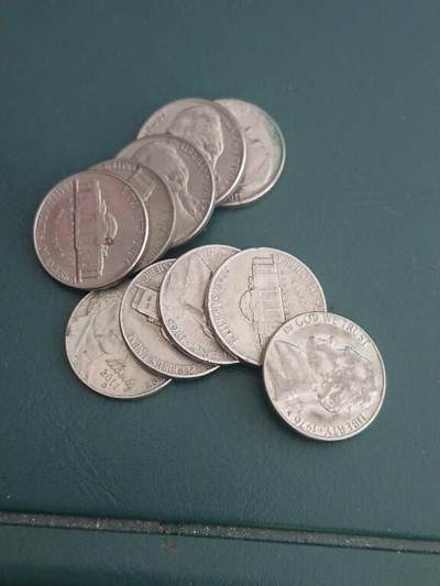 松南世界钱币——260408A - 美国5美分硬币10枚4