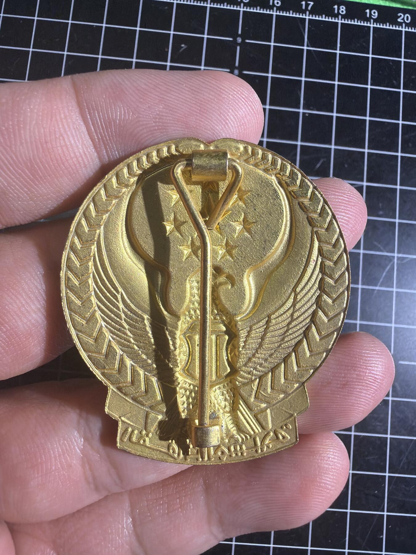 古冰库章牌勋赏收藏0起拍卖 阿联酋精品铜质帽徽一个