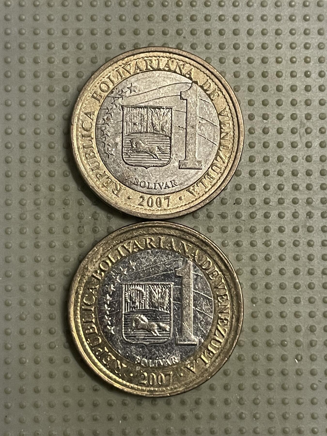 2026年第42场各国散币拍卖（总第192场） 委内瑞拉2007年1玻利瓦尔2枚