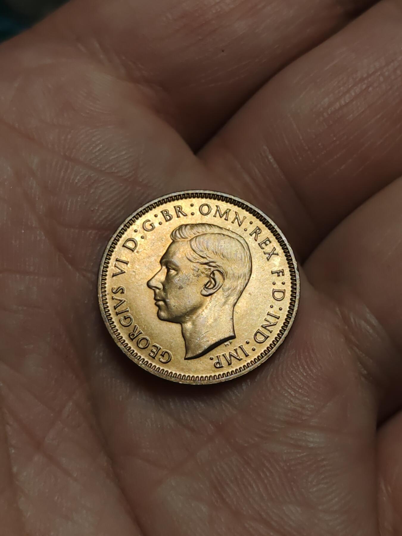 2026年第四十三场(总第二百一十二场）外国好品散币场(免佣金) 原光好品–英国🇬🇧1937年1法新(乔治六世加冕年，第一版首发年)