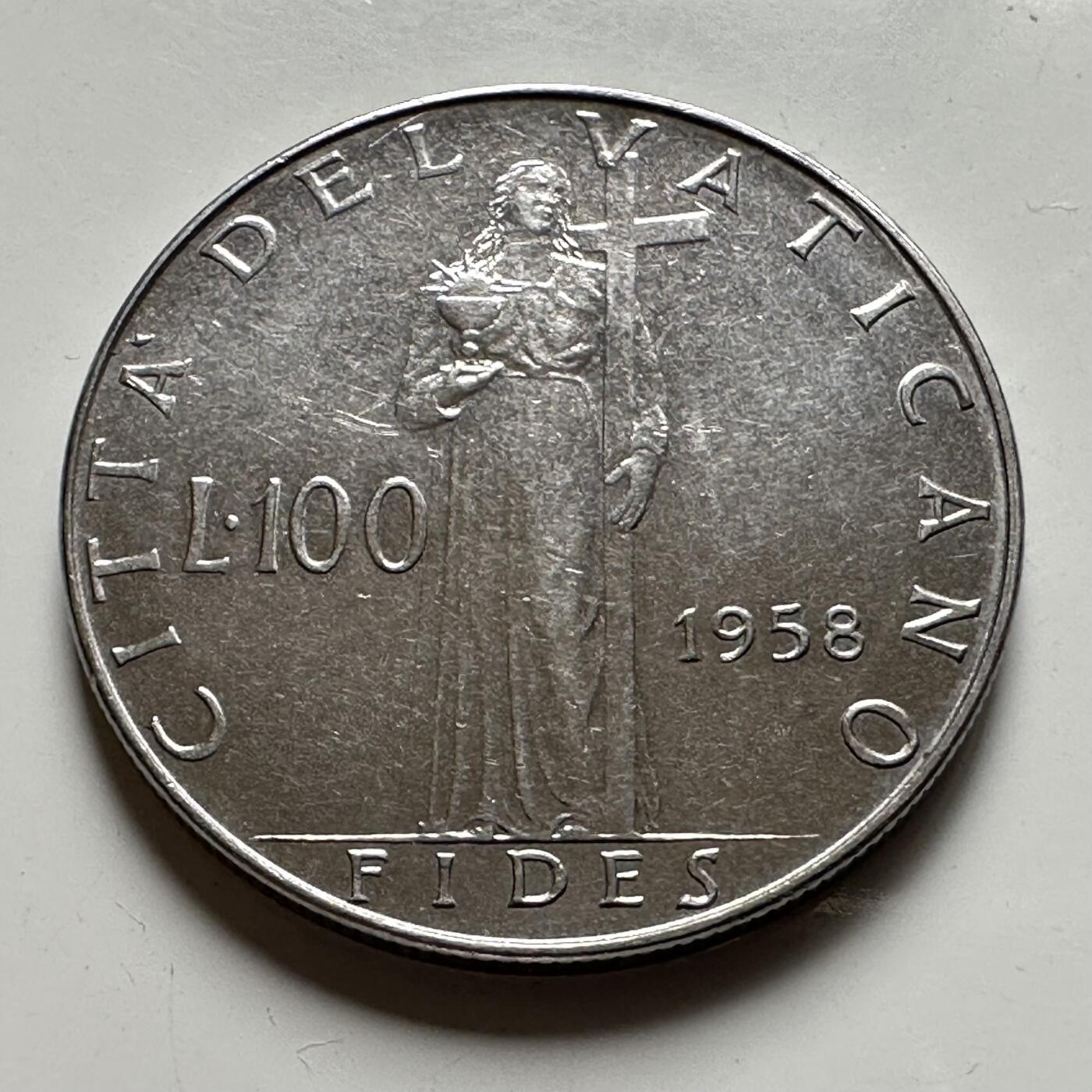 🌹外币初藏🌹🐯2026年第40场   每周二四六晚8️⃣点 世界钱币 梵蒂冈1958年100里拉