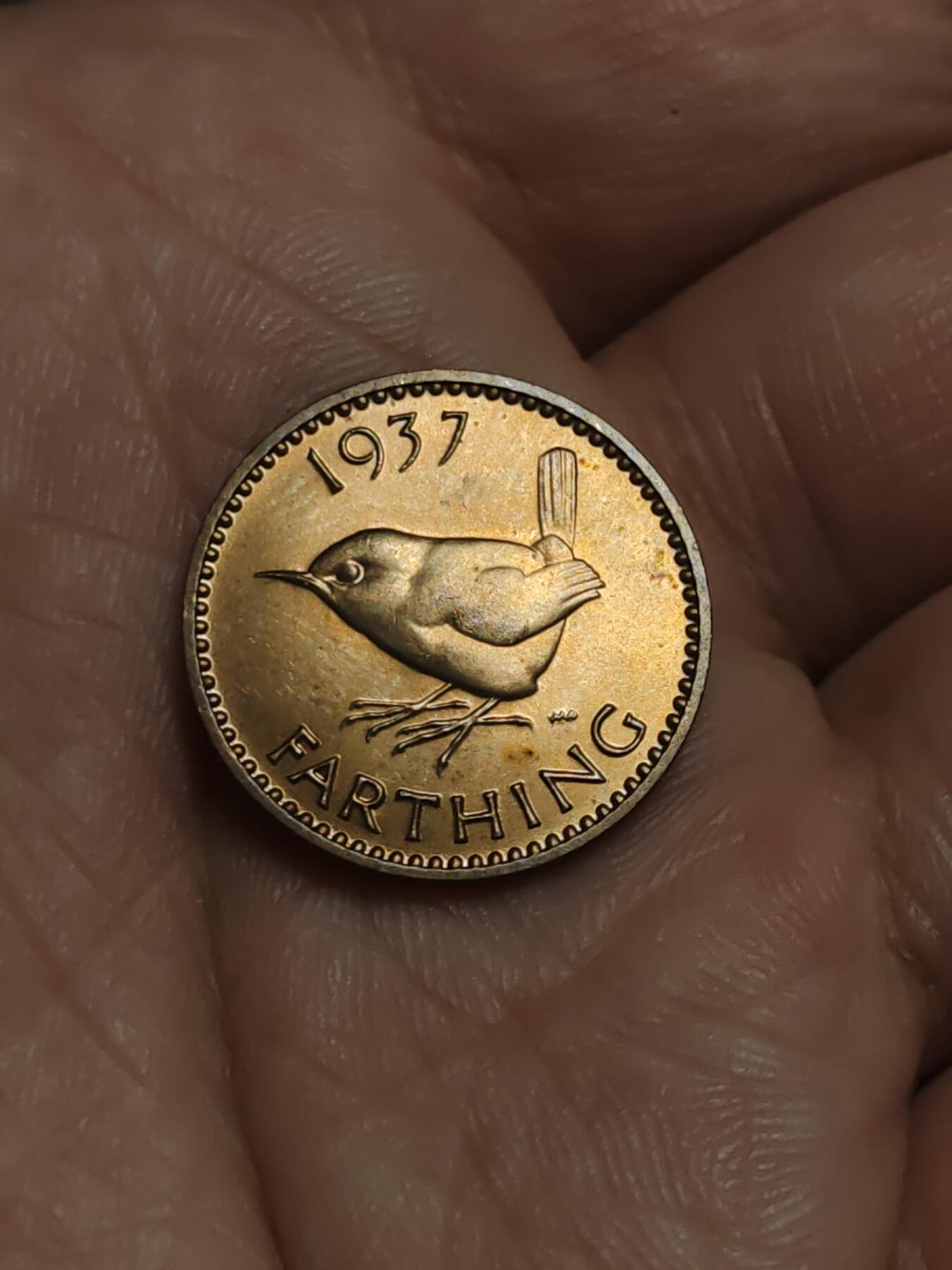 2026年第四十三场(总第二百一十二场）外国好品散币场(免佣金) 原光好品–英国🇬🇧1937年1法新(乔治六世加冕年，第一版首发年)