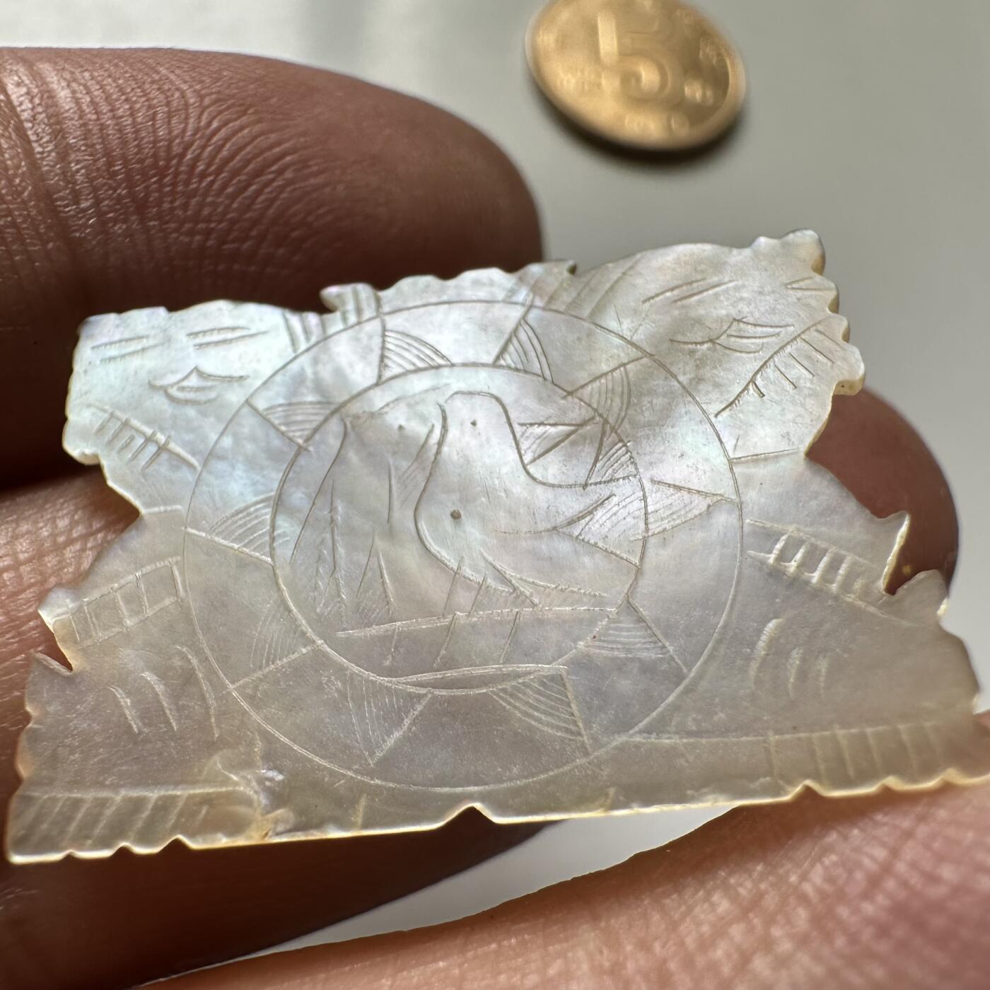 🌹外币初藏🌹🐯2026年第40场   每周二四六晚8️⃣点 世界钱币 清代十三行出口螺钿筹码（贝雕筹码）--12