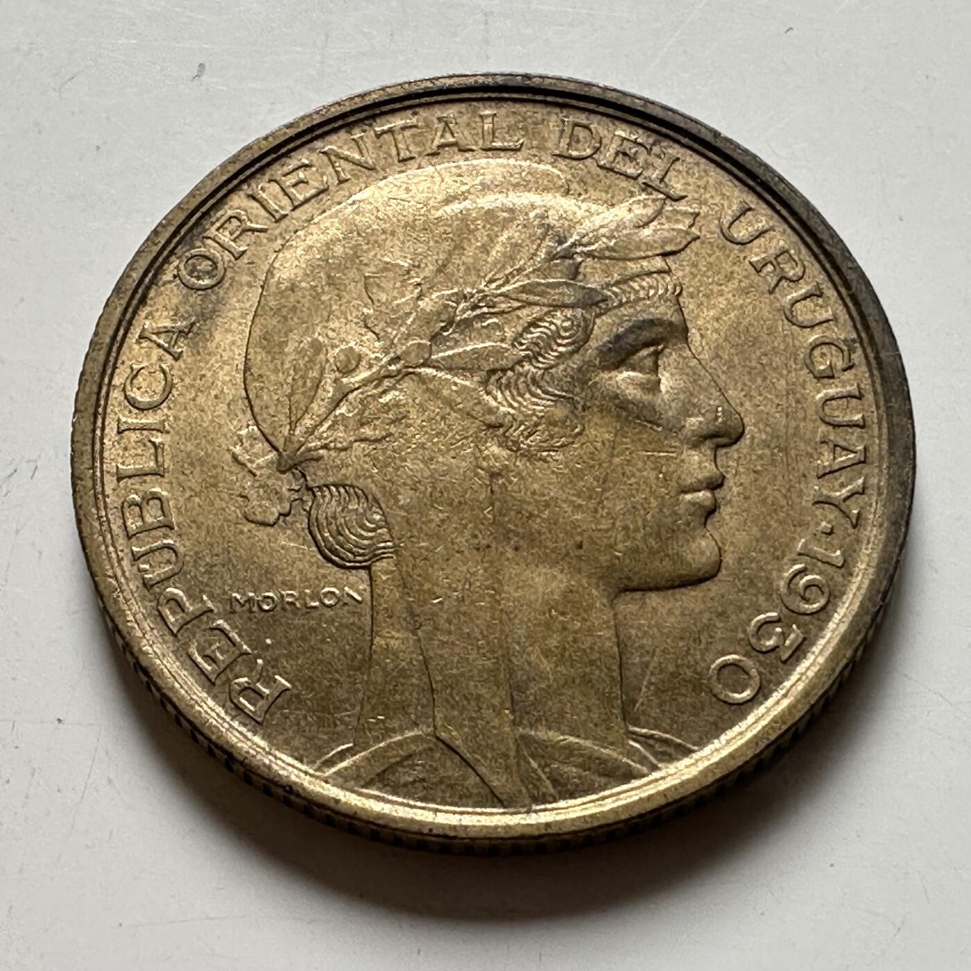 🌹外币初藏🌹🐯2026年第40场   每周二四六晚8️⃣点 世界钱币 乌拉圭 1930年 宪法百年 10分纪念币 美洲狮