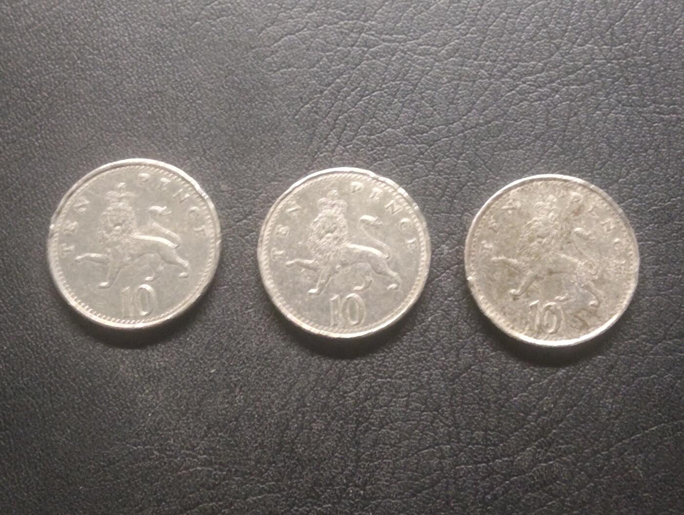 荟藏特别场次第十五期——“社长的硬币堆” 英国狮子版10便士三个