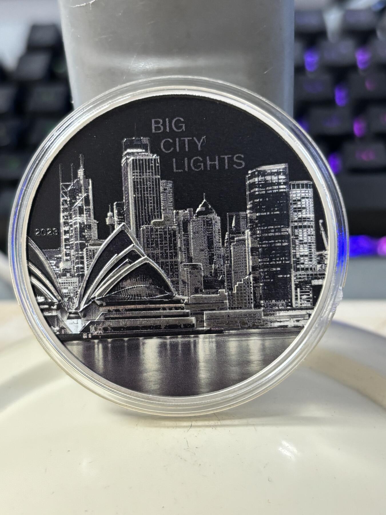 第197期拍卖 库克2023年城市之光系列澳洲悉尼1盎司纪念银币，999银，发行2023枚