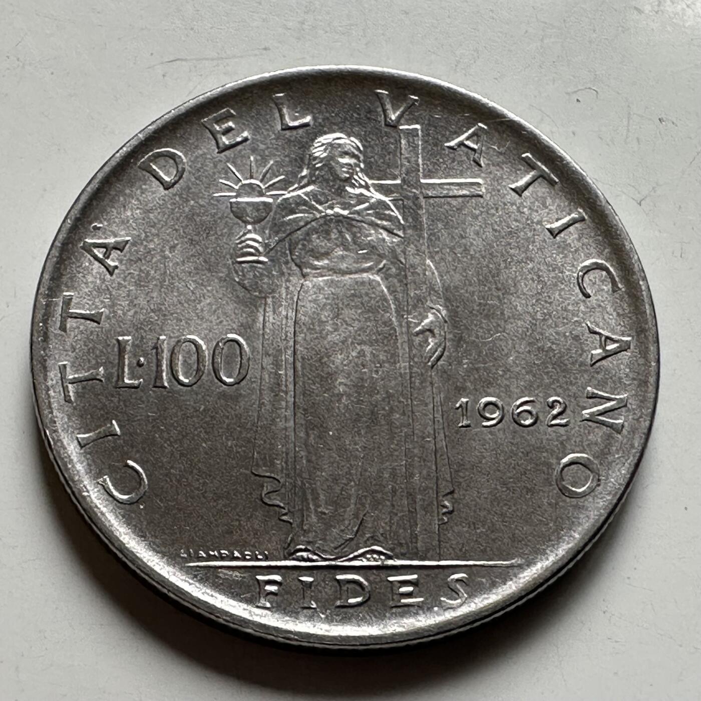 🌹外币初藏🌹🐯2026年第40场   每周二四六晚8️⃣点 世界钱币 梵蒂冈1962年100里拉