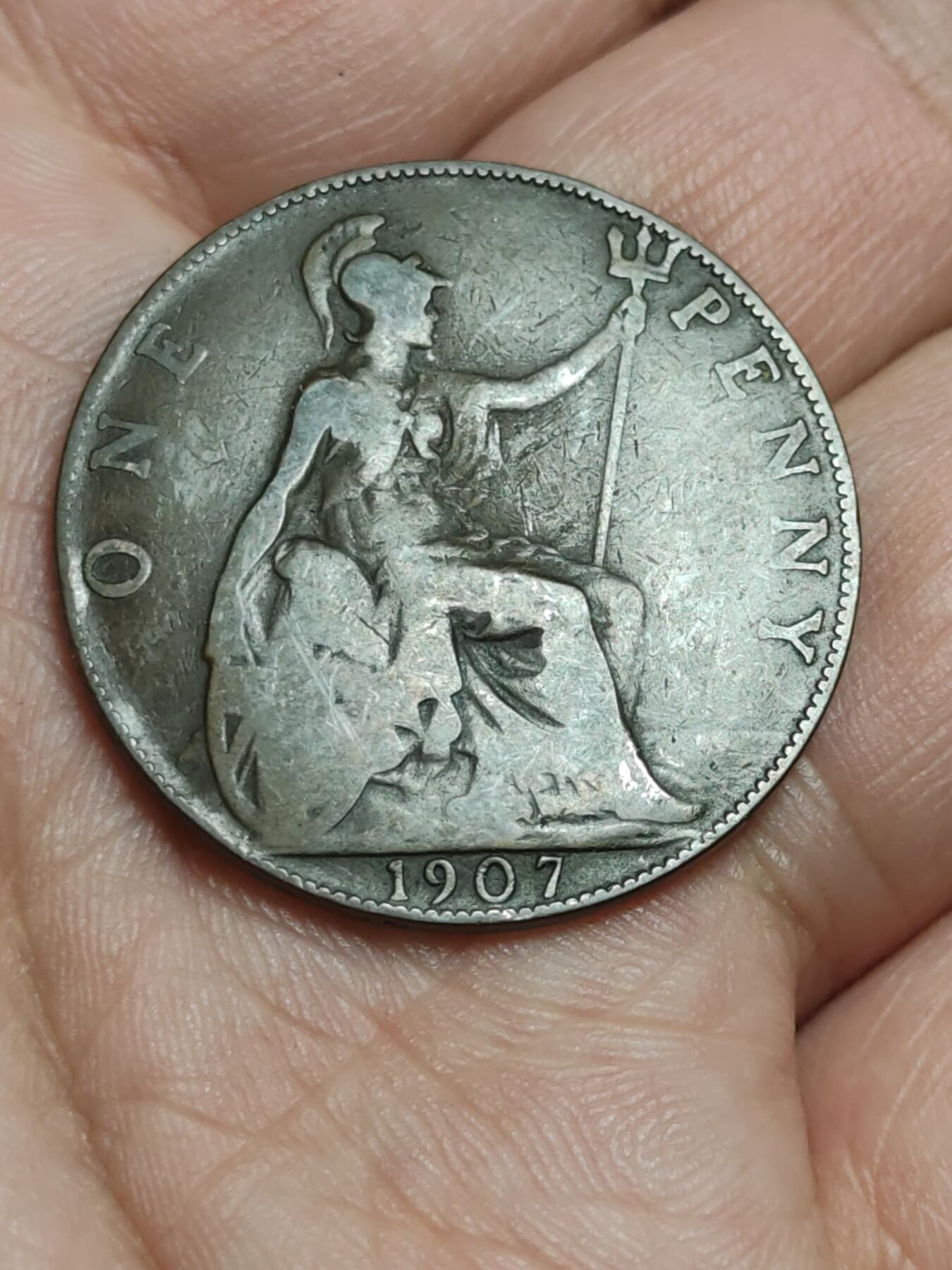 2026年第四十三场(总第二百一十二场）外国好品散币场(免佣金) 英国🇬🇧1907年1便士(爱德华七世时期)