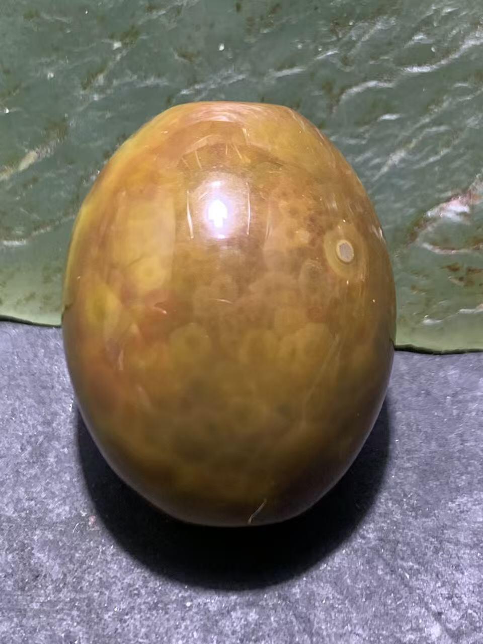 精美高玉化冻料鱼籽纹战国红玛瑙勒子一颗！