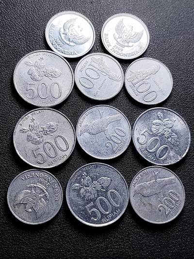 泉币菌-第223场-拍品多 请提前出价(工作原因  发货比较迟缓 已在拍卖规则里面说明 望理解) - 11枚一组 印度尼西亚 各面值 卢比铝币 