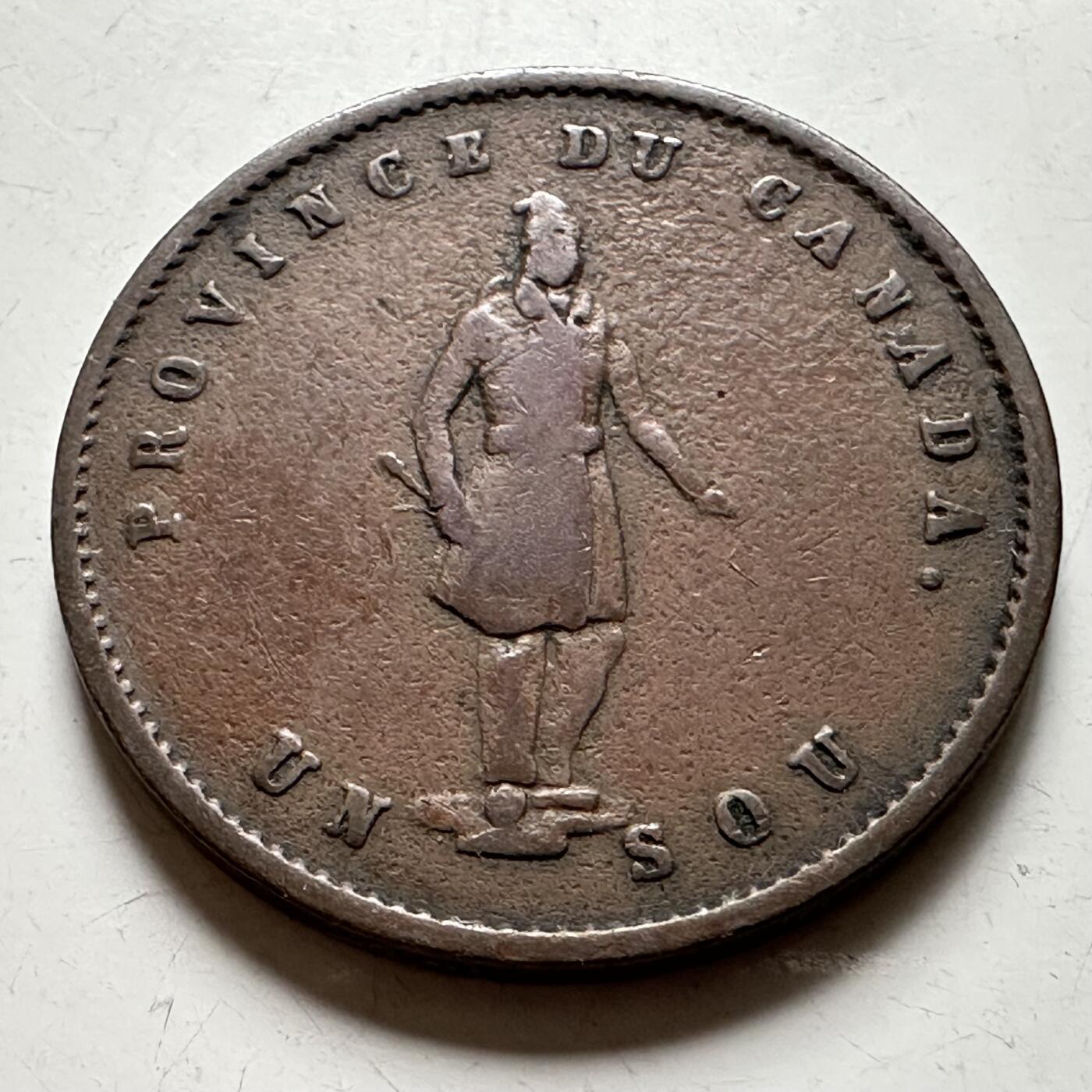 🌹外币初藏🌹🐯2026年第40场   每周二四六晚8️⃣点 世界钱币 加拿大 1852年 魁北克银行1苏 半便士代用币 