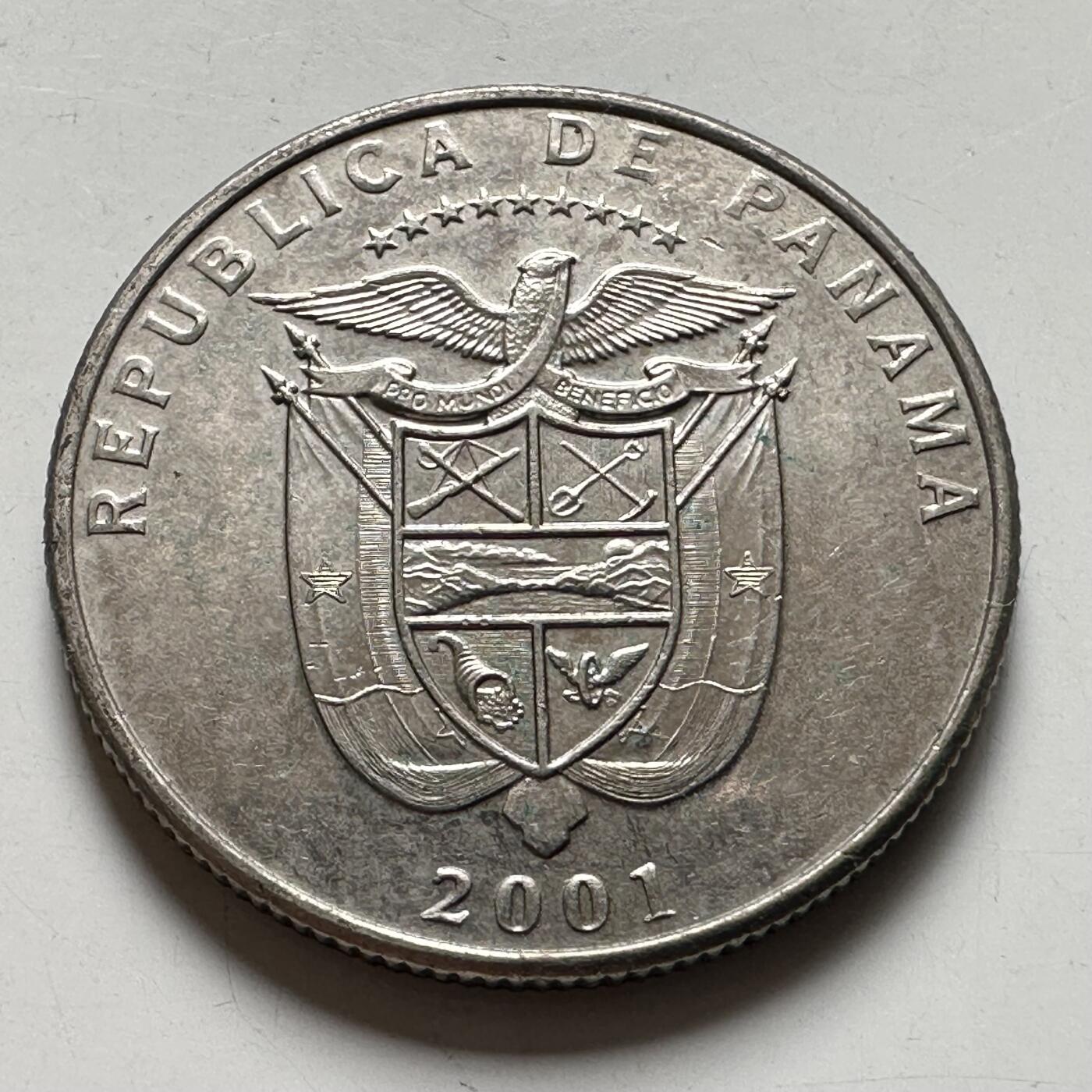 🌹外币初藏🌹🐯2026年第40场   每周二四六晚8️⃣点 世界钱币 巴拿马 2001年 1/4巴波亚 