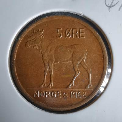 沼泽如烟--第1047场 - 挪威1968年5欧尔