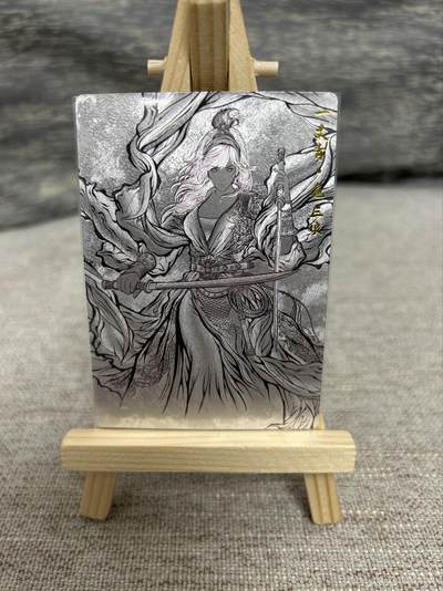 喜灰玩卡拍卖第七期，接拍品0佣金，欢迎送拍，释放现金流，让自己有资金可以购买更多喜欢的卡牌，让别的卡友能淘到更多心仪的卡牌 - 卡德曼 张建东水浒第二弹 扈三娘 线稿 粗闪