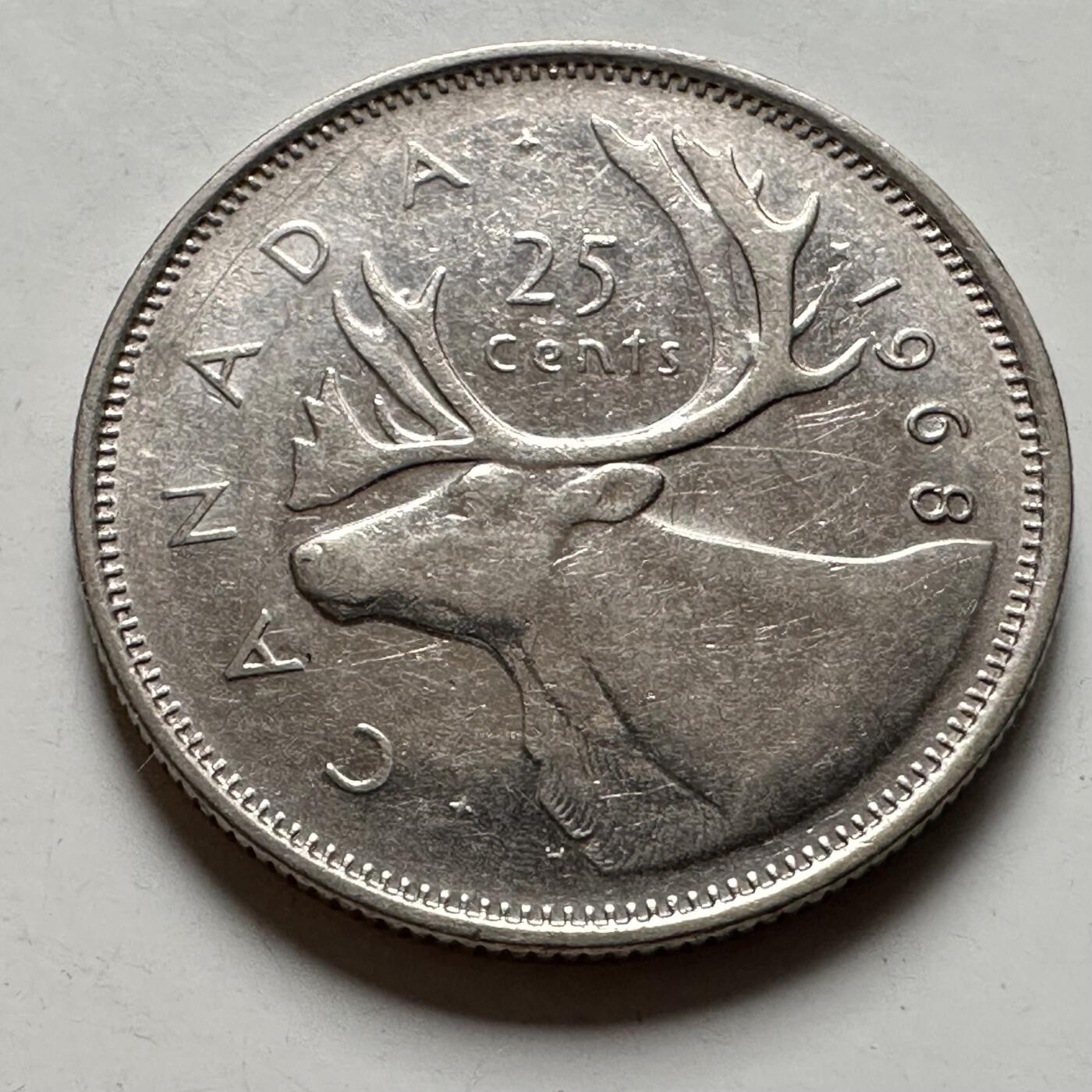 🌹外币初藏🌹🐯2026年第40场   每周二四六晚8️⃣点 世界钱币 加拿大1968年25分