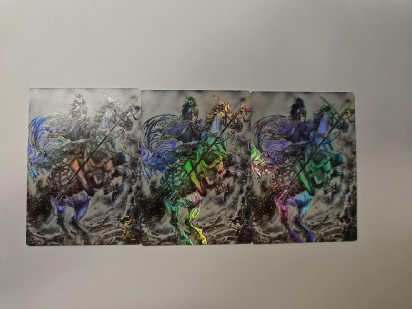 龙虎卡牌-八二场（满200元包邮，无佣金，每周六结拍，欢迎送拍） 彩闪3张  齐卡文化  梓墨 - 五虎将马超 三宫