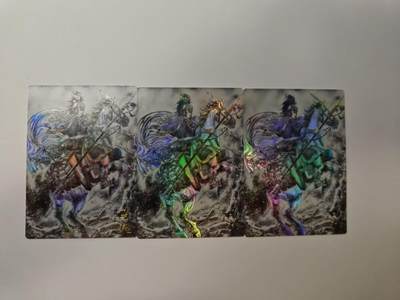 龙虎卡牌-八二场（满200元包邮，无佣金，每周六结拍，欢迎送拍） - 彩闪3张  齐卡文化  梓墨 - 五虎将马超 三宫