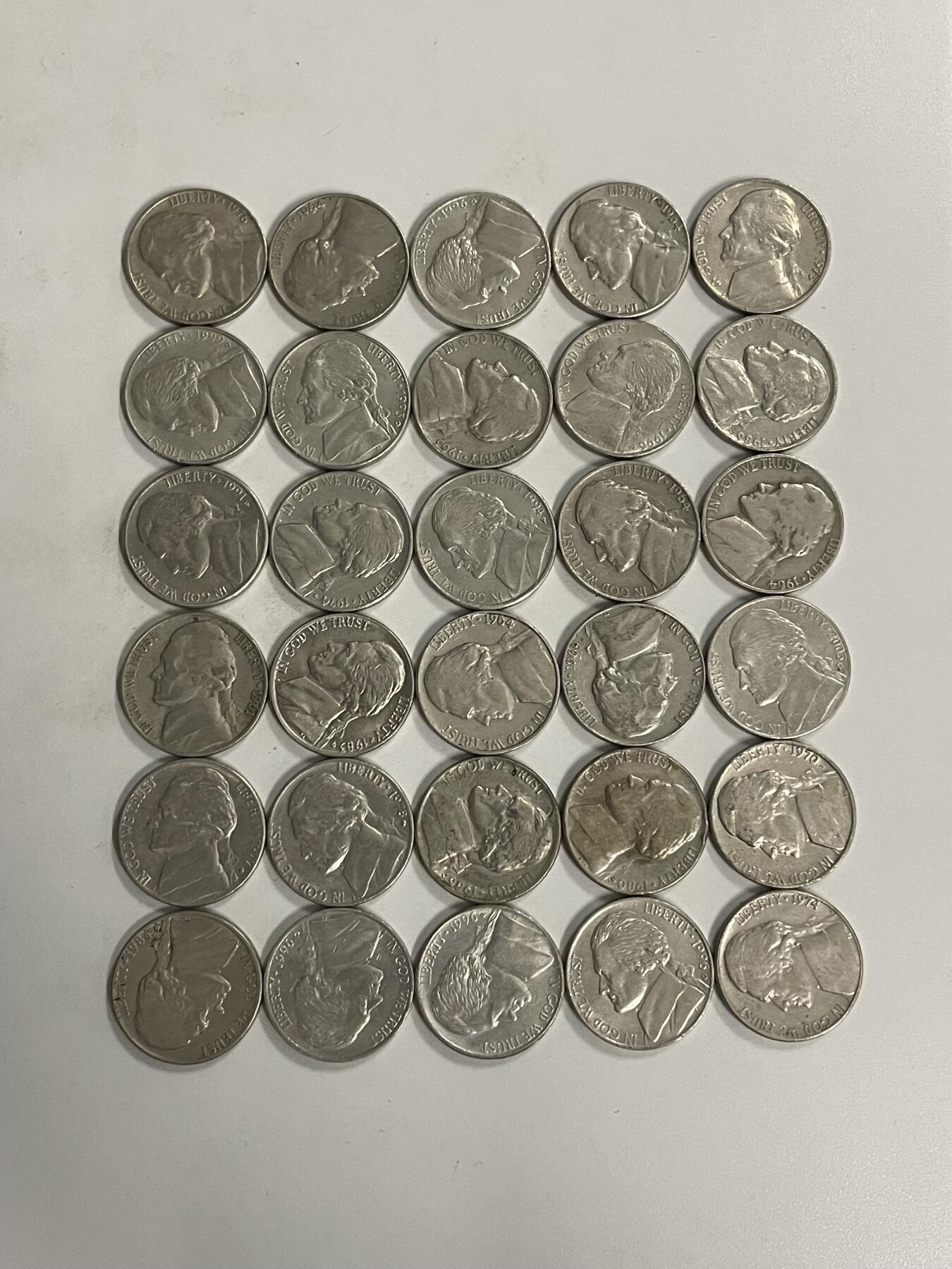 2026年第42场各国散币拍卖（总第192场） 美国5美分30枚