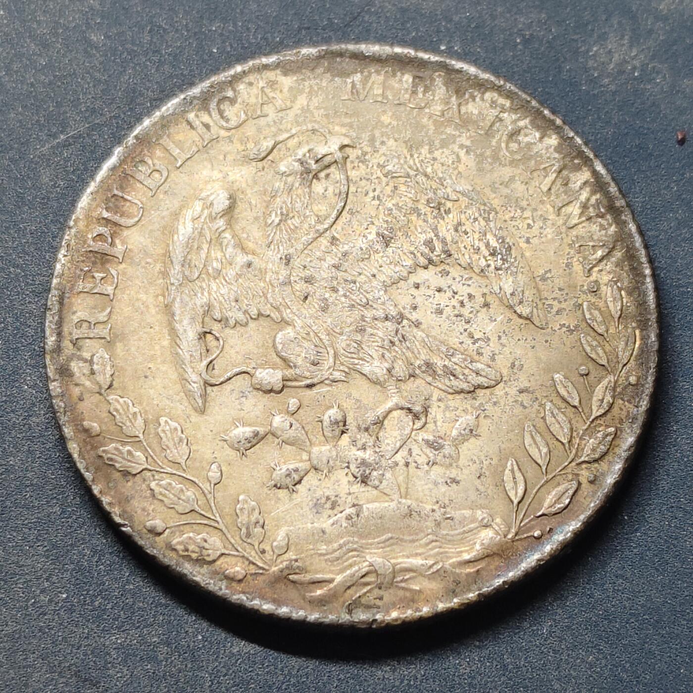 【全场包邮】纯粹捡漏拍519场 墨西哥1891年8瑞尔花边鹰洋银币-库利亚坎版（CN）厂【28.9毫米27.07克90.3%】-A