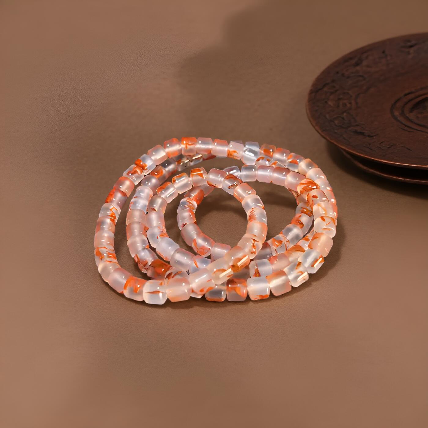 碧月说宝 君子怀瑾·当代和田玉清风专场(八) 鸿运当头 南红飘花108佛珠