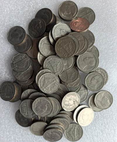 外国优质银币克朗币纪念章，每周六晚九点倒数截拍，满百包邮可寄存，持续收拍 - 泰国5株100枚