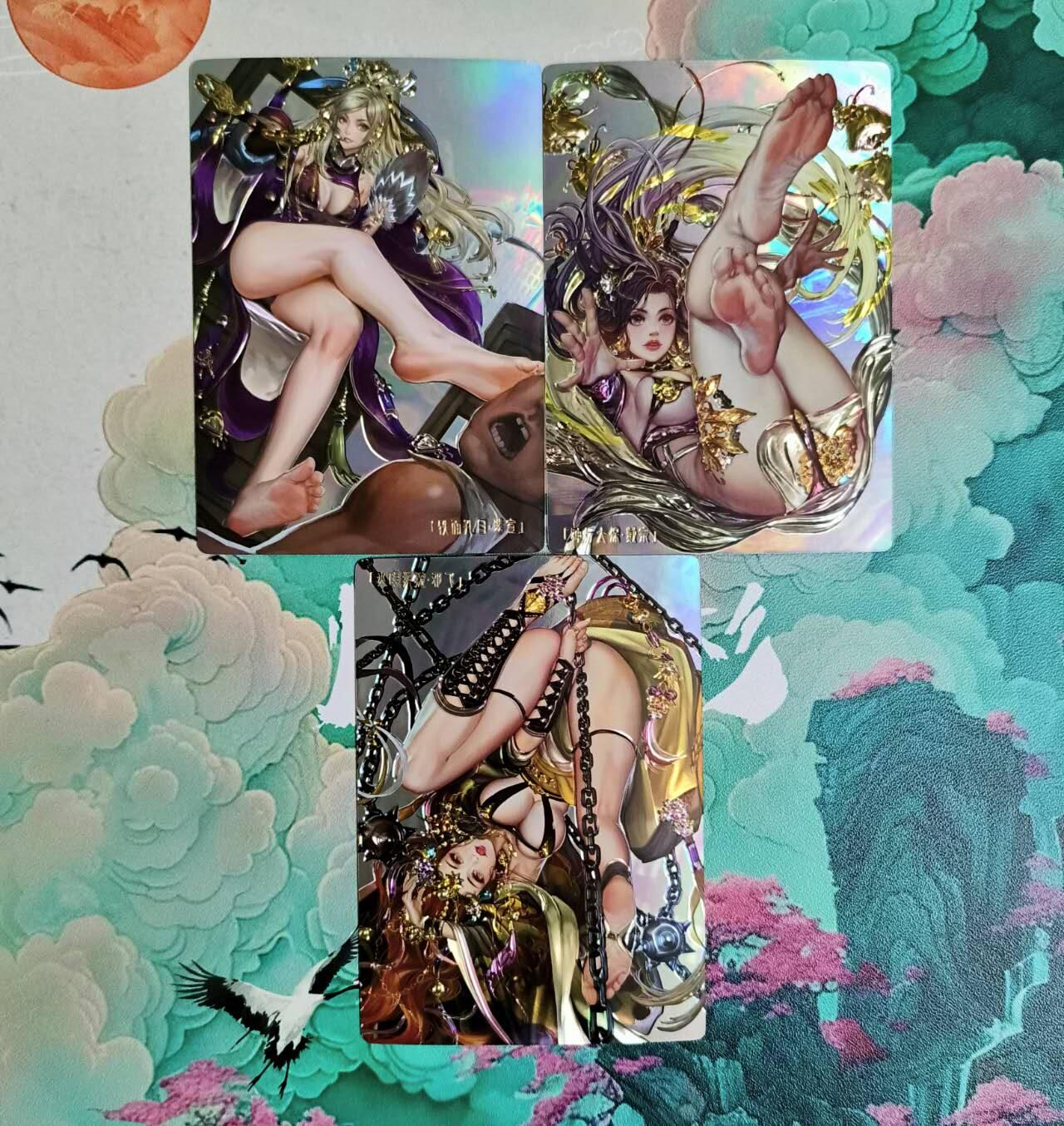 龙虎卡牌-八二场（满200元包邮，无佣金，每周六结拍，欢迎送拍） 全息镭雕3张 卡玩帕克 异界水浒神姬某弹 B