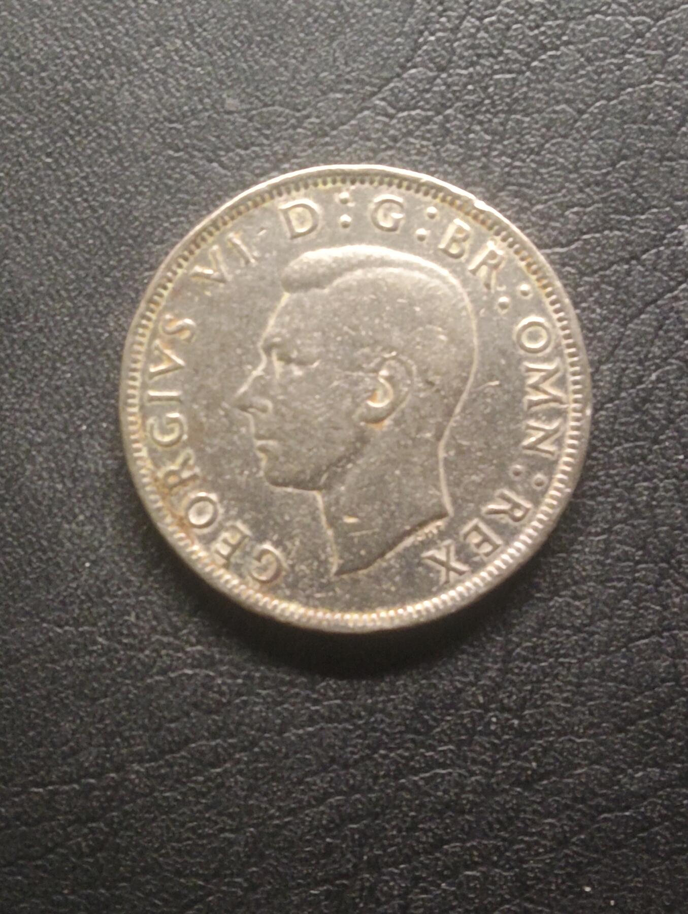 荟藏特别场次第十五期——“社长的硬币堆” 英国1948年半克朗 早期乔治六世版