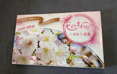 日日生财—方圆世界（全场包邮）第三场 - 日本广岛支局发行的‌令和七年（2025年）八重樱主题货币套装 含有4.3克 银章