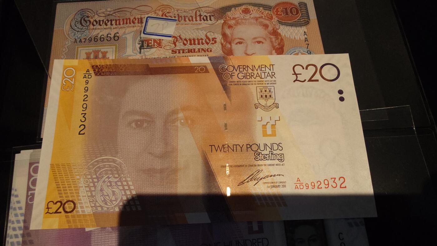 世界钱币～微拍第245期暨2026年第26期  新货卖剩品种部分上架提供选购 2011年直布罗陀20镑 全新绝品无47尾号932