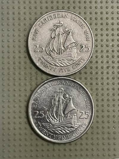 2026年第42场各国散币拍卖（总第192场） - 东加勒比25分2枚