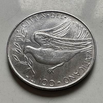 🌹外币初藏🌹🐯2026年第40场   每周二四六晚8️⃣点 世界钱币 - 梵蒂冈1974年100里拉