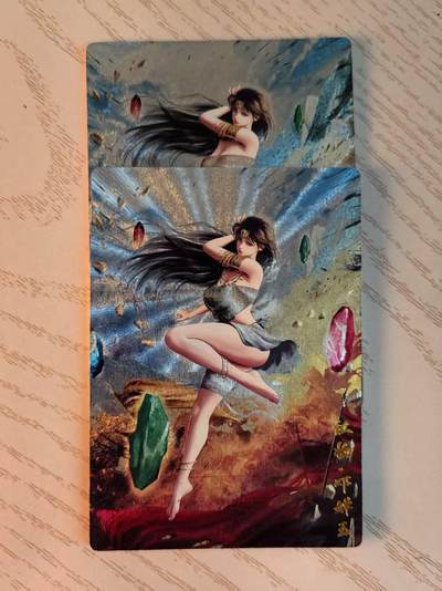 龙虎卡牌-八二场（满200元包邮，无佣金，每周六结拍，欢迎送拍） - 粗闪2张 奇点 巾帼红颜 启兴 - 邓婵玉 (红装 战损)