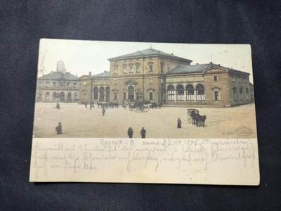 云宸嘉赏-勋臻佳藏四月精品甄选场次（低佣 一元一手） - 德意志帝国拜罗伊特（巴伐利亚）火车站明信片  收件人为玛丽・鲍尔夫人