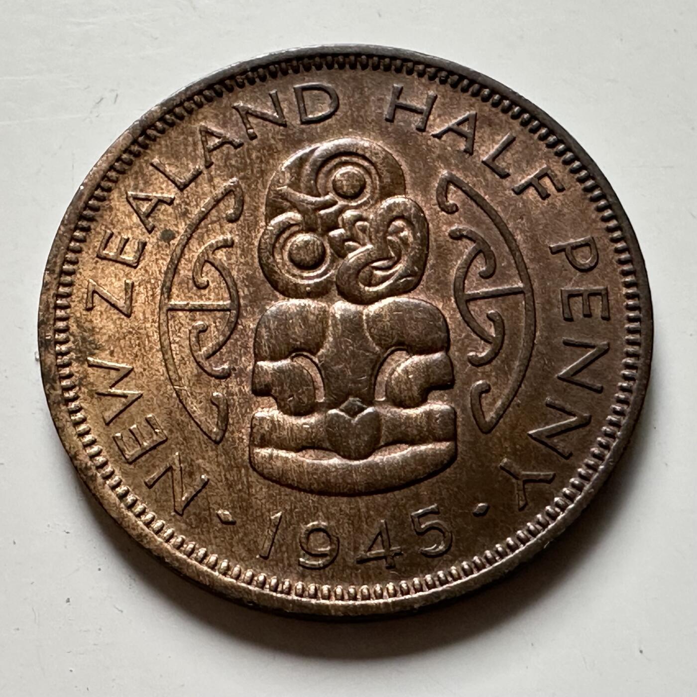 🌹外币初藏🌹🐯2026年第40场   每周二四六晚8️⃣点 世界钱币 新西兰1945年半便士