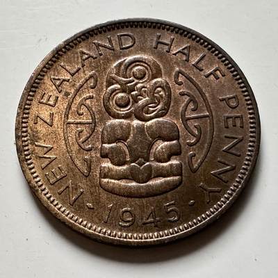 🌹外币初藏🌹🐯2026年第40场   每周二四六晚8️⃣点 世界钱币 - 新西兰1945年半便士