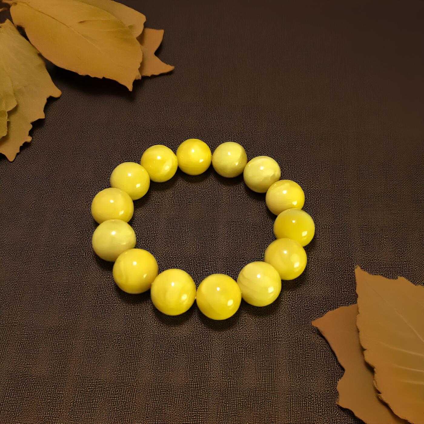 碧月说宝 君子怀瑾·当代和田玉清风专场(八) 高品奶白蜡俄料满蜡蜜蜡手串