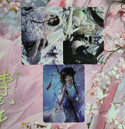 龙虎卡牌-八二场（满200元包邮，无佣金，每周六结拍，欢迎送拍） - 彩闪3张 精选女卡